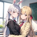 2yuさんへ✨感謝のお嬢さまみみちゃん夢のツーショット👱‍♀️💖🐰 3枚目
