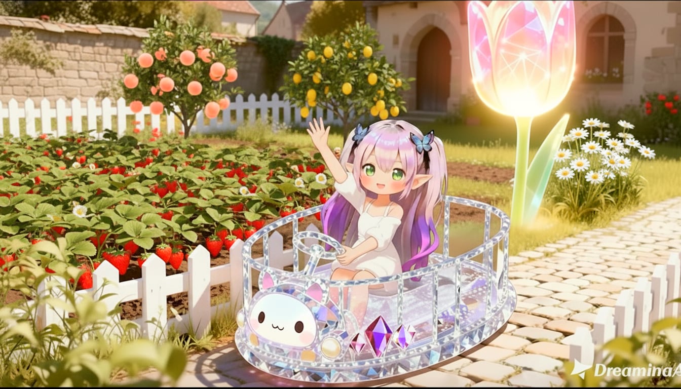 光るお花を覗いてみまーす！👀🌷✨ | の人気AIイラスト・グラビア