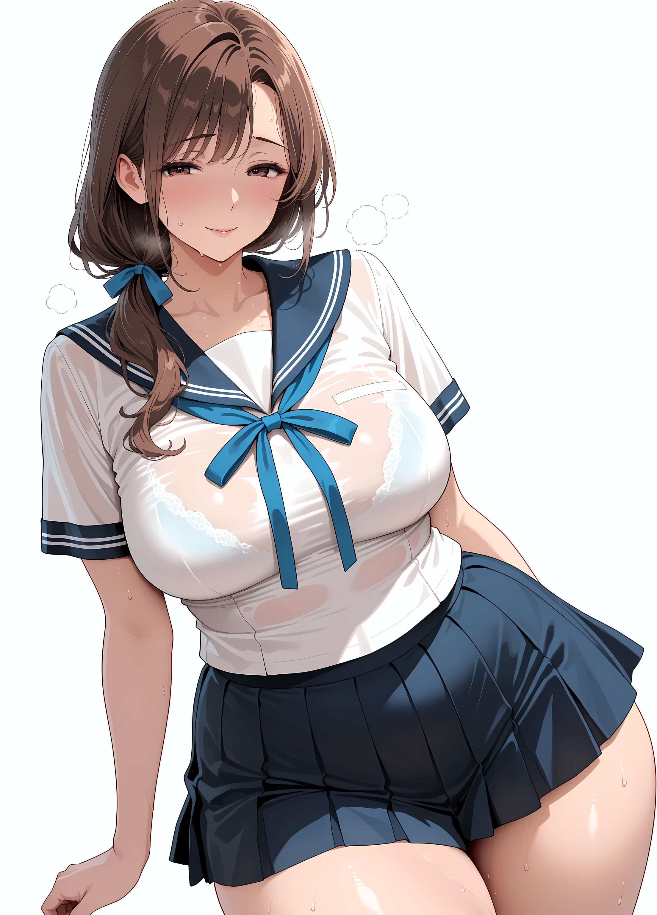 おばさまに学生服コスしてもらった