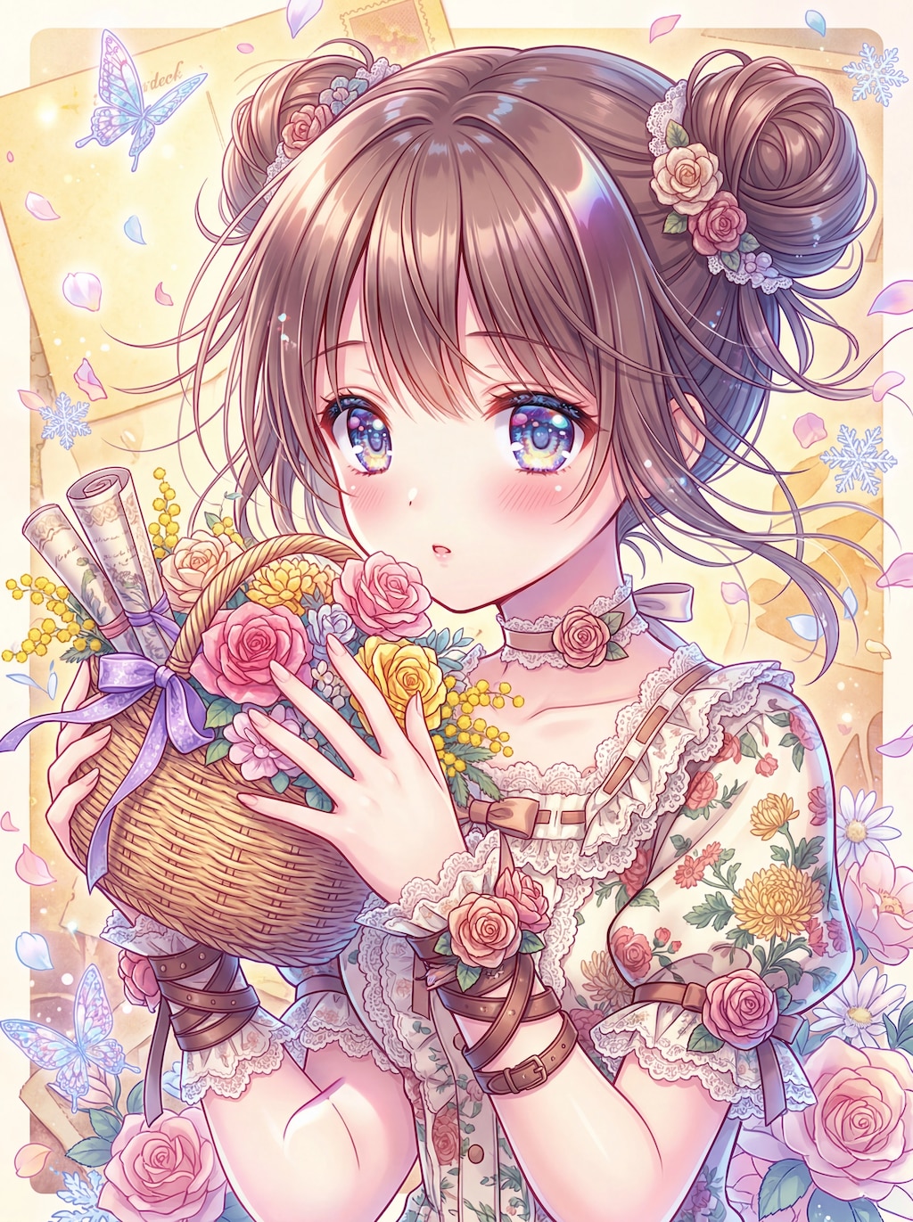 花籠に囁く午後の光