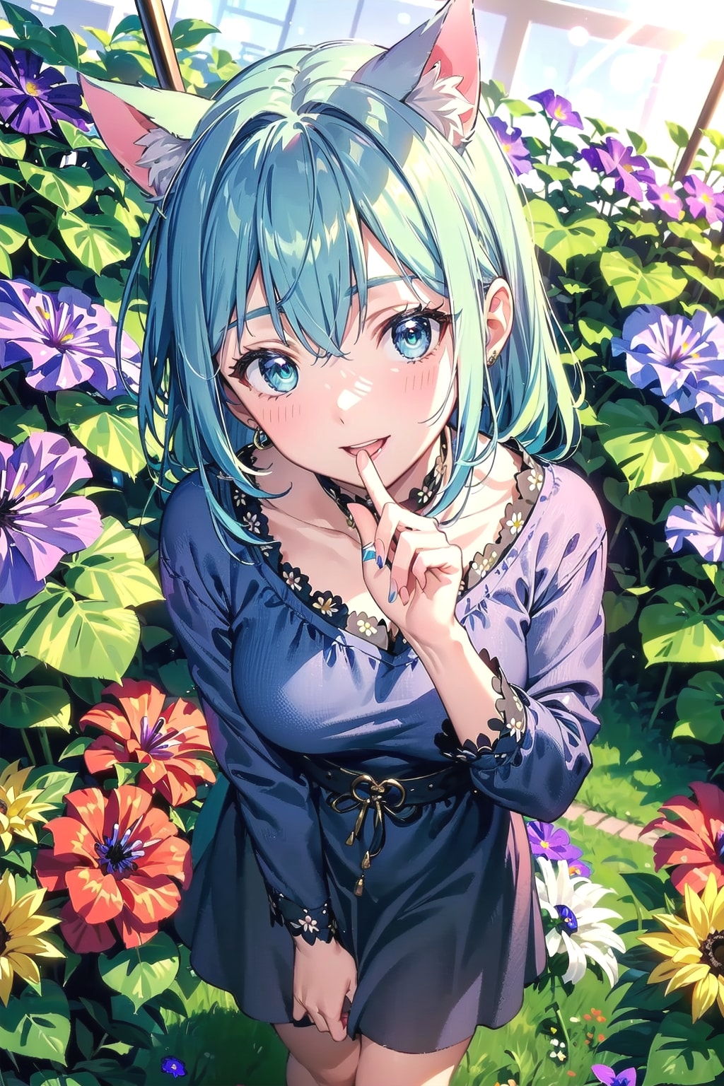 お花と同じネイルですよ🐱💅✨