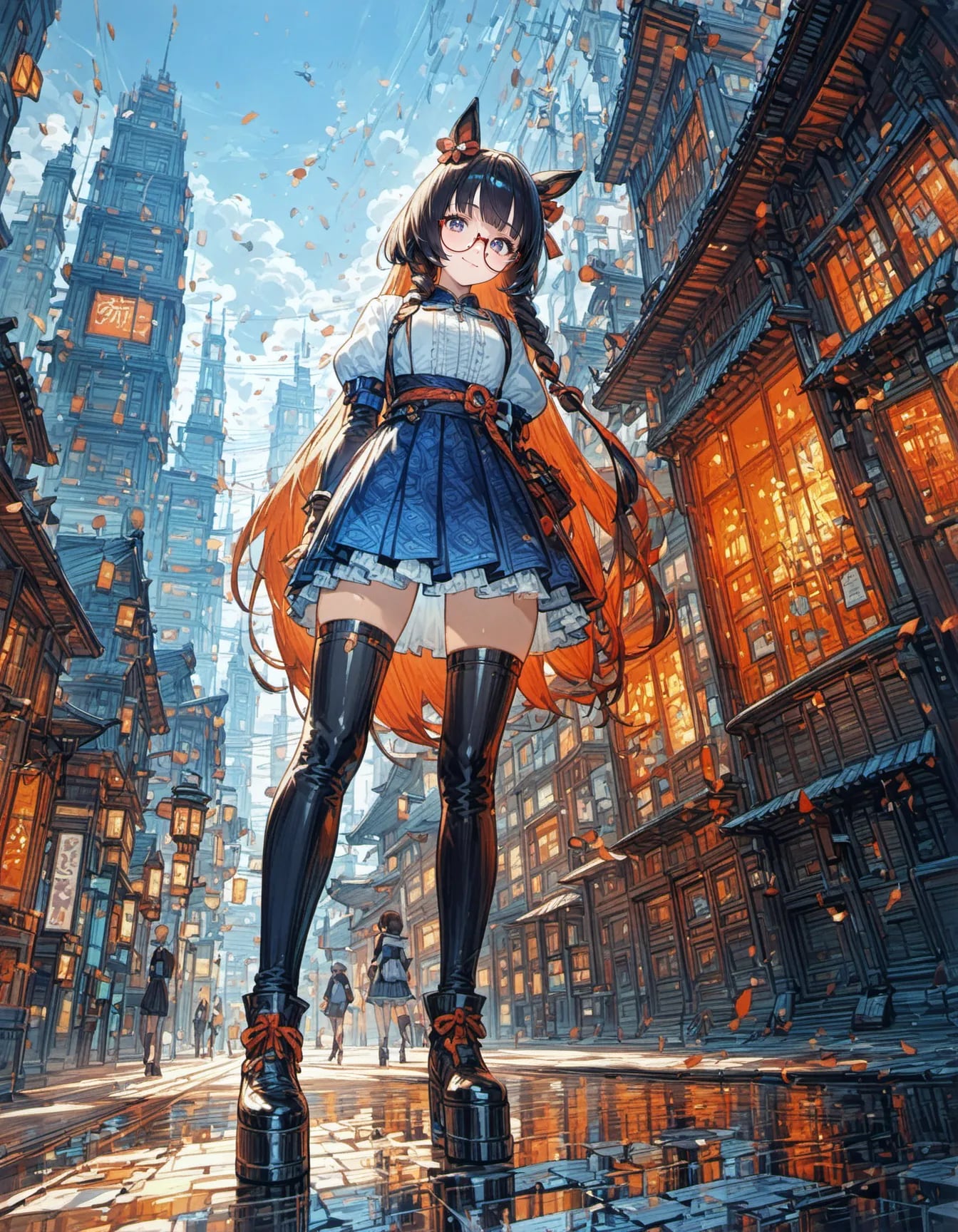 City Stroll with Cat Ears | の人気AIイラスト・グラビア