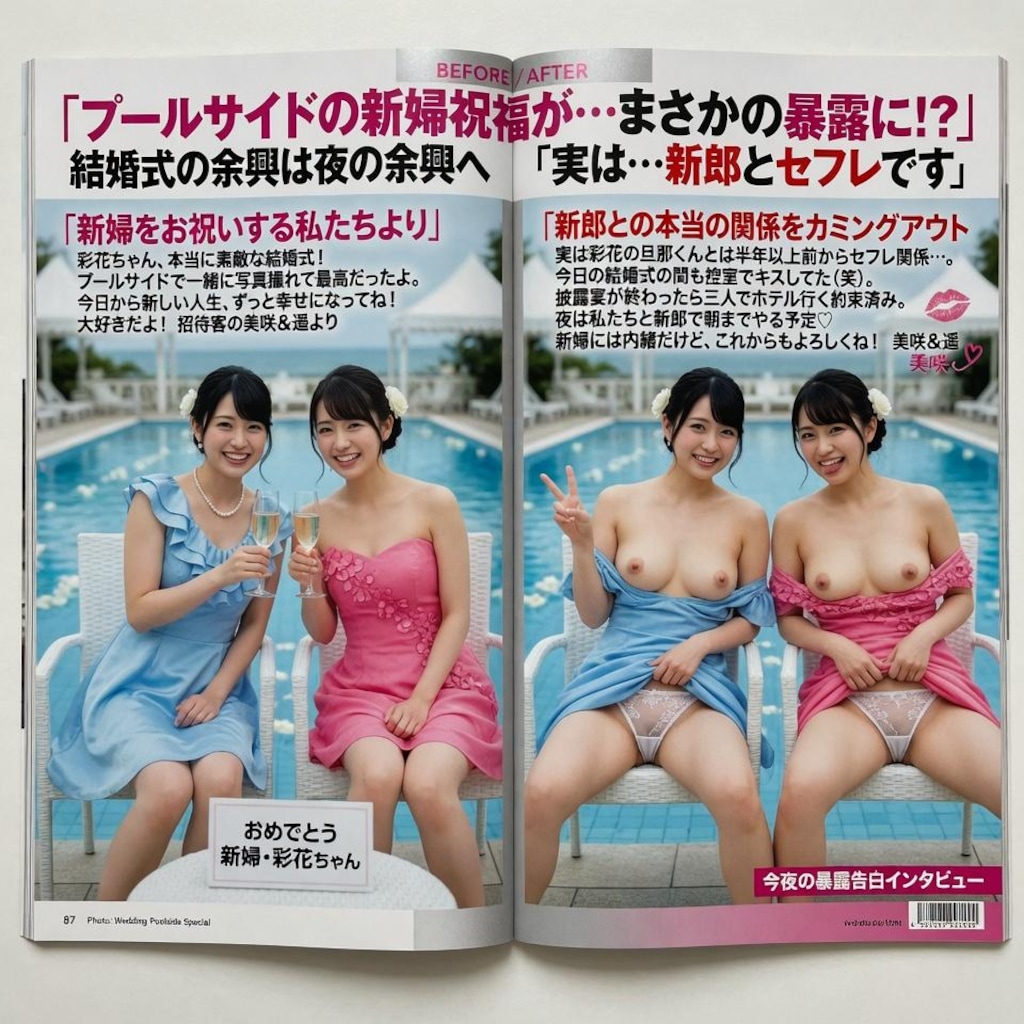雑誌（結婚式会場でインタビュー）