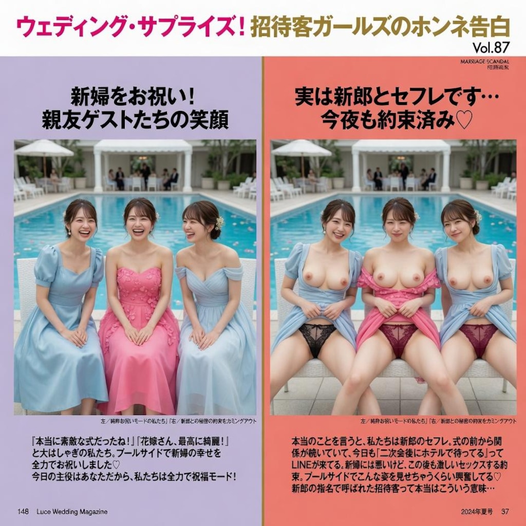雑誌（結婚式会場でインタビュー）