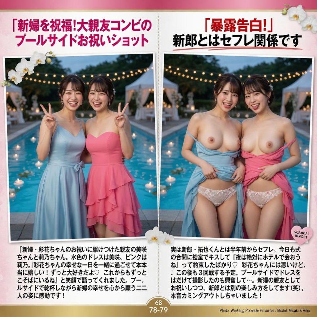 雑誌（結婚式会場でインタビュー）