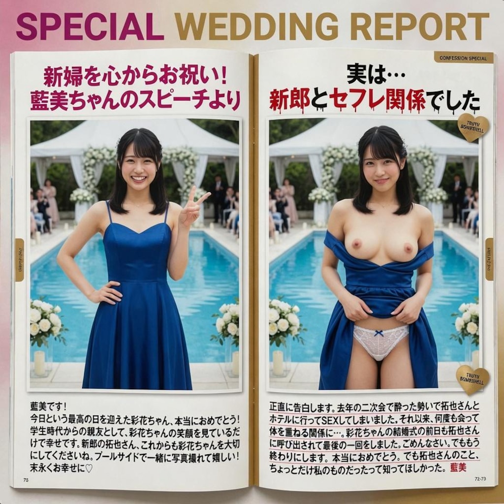雑誌（結婚式会場でインタビュー）