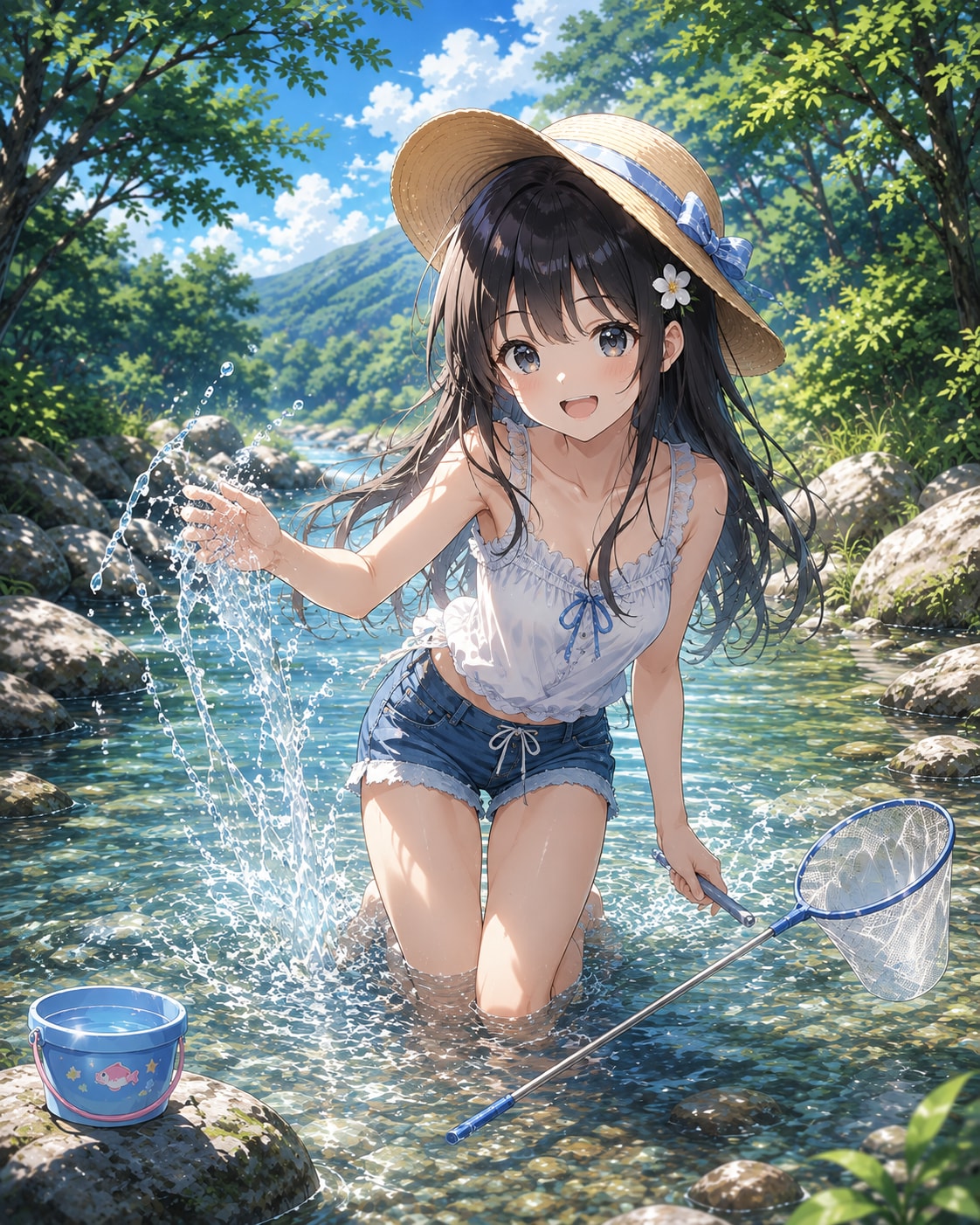 川遊び