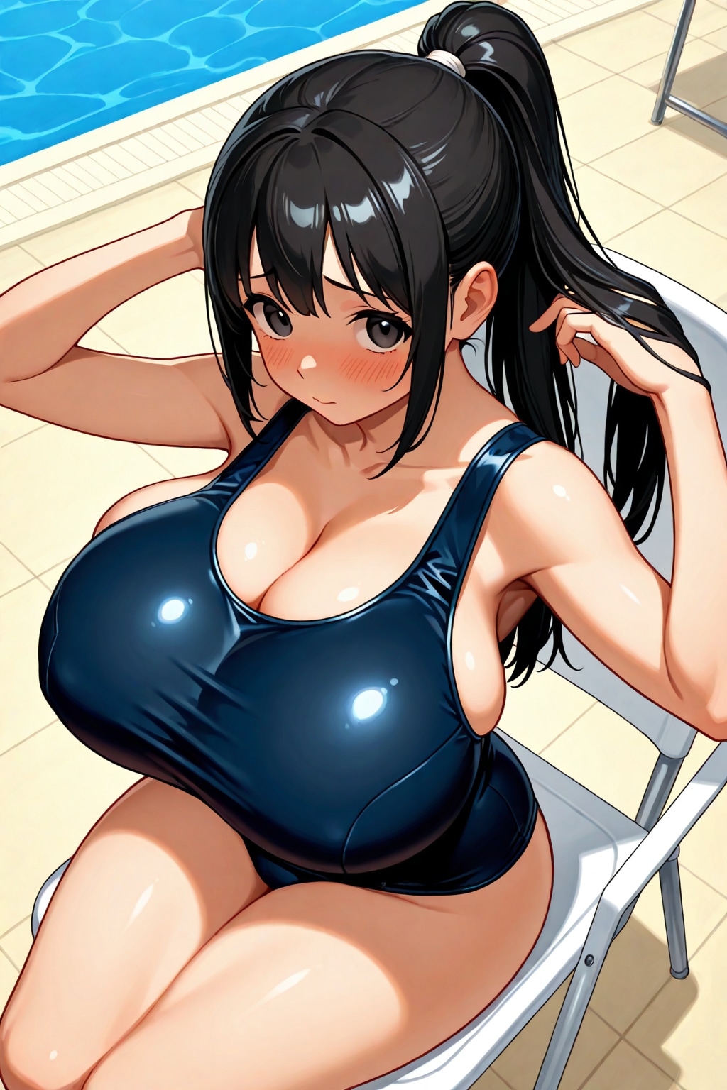 プールでデート