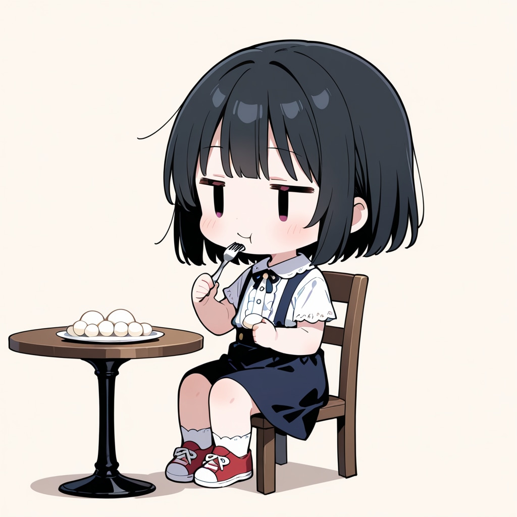 マッシュルームを食べる