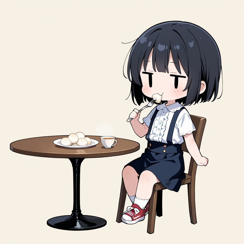 マッシュルームを食べる