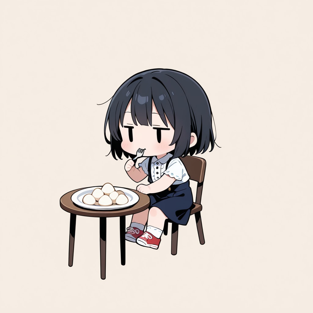 マッシュルームを食べる