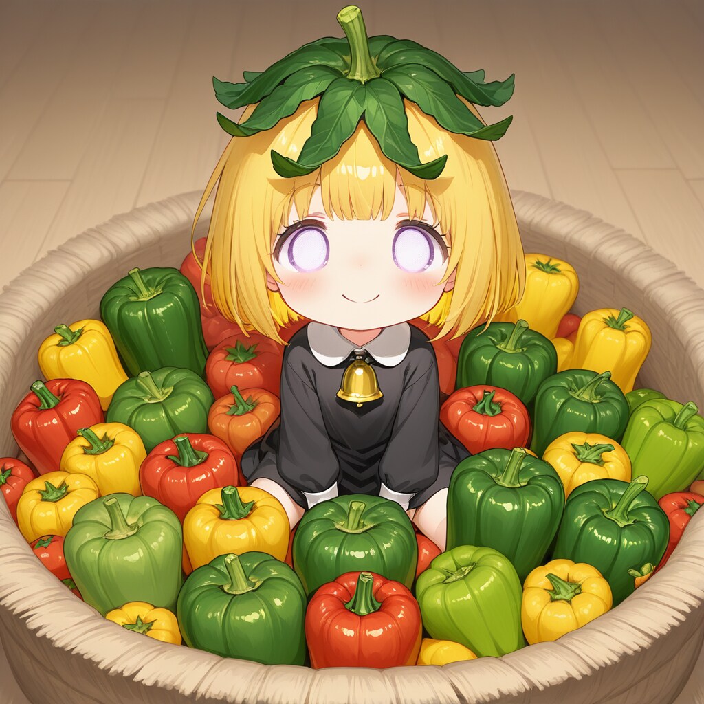 082コーデな女の子達(頭に色々乗せた)