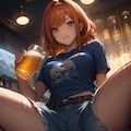女の子とビール 3枚目