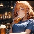女の子とビール 2枚目
