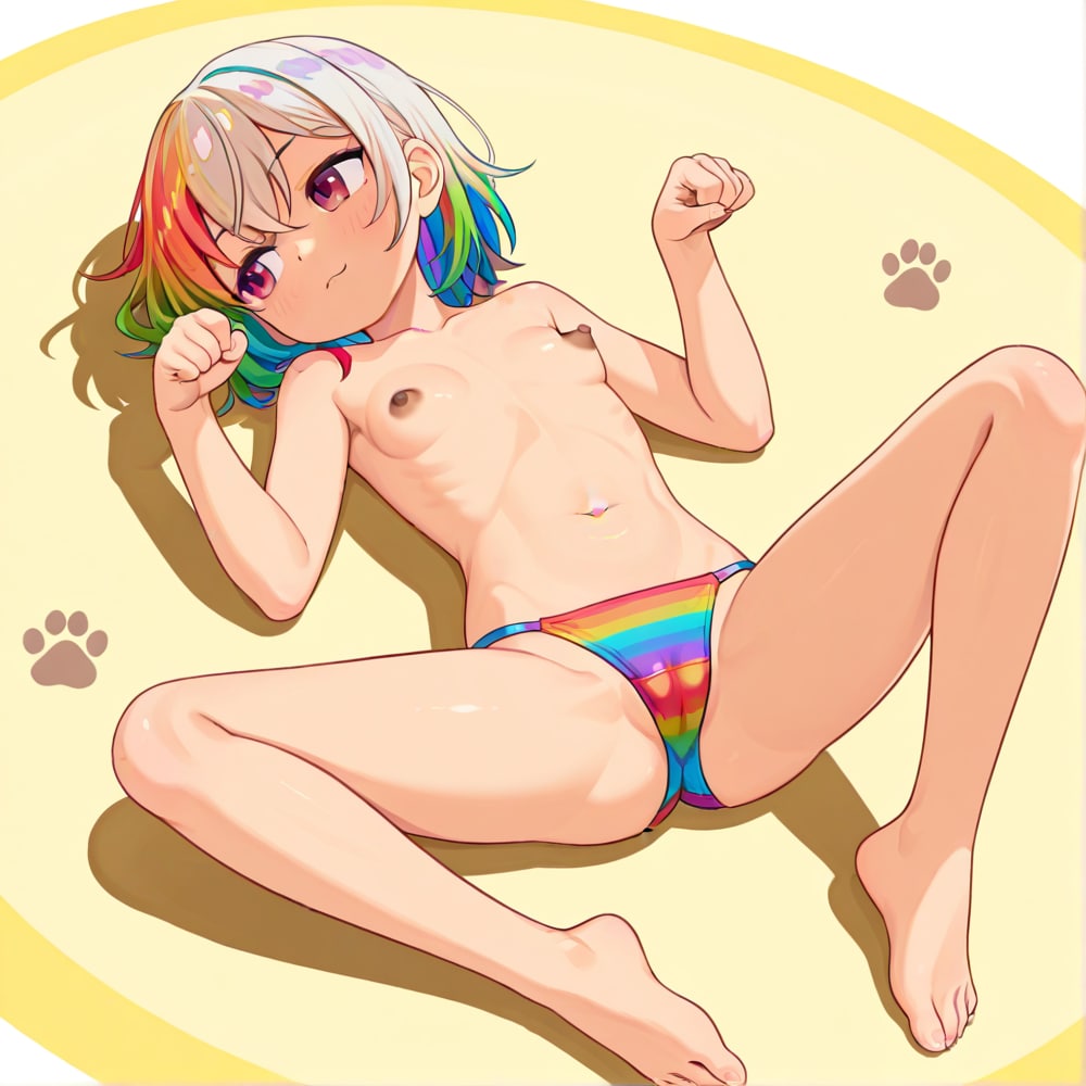 女水着チャレンジ  開脚