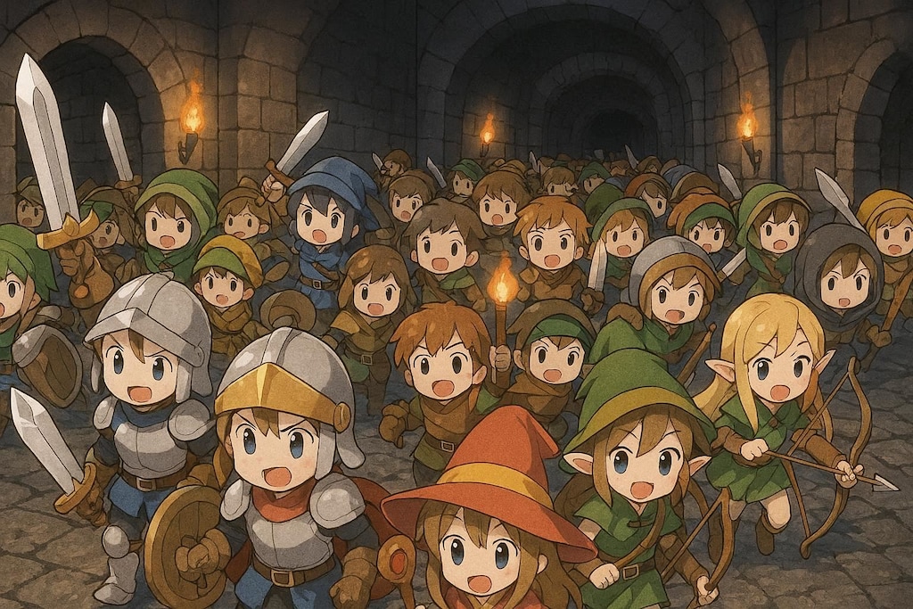 殺到する冒険者ちびちゃん