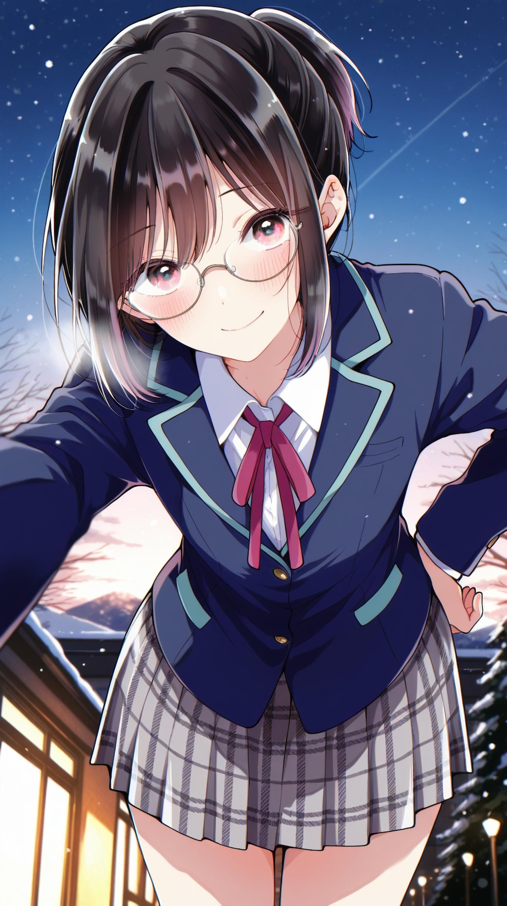 メガネを掛けた日浦美果くん