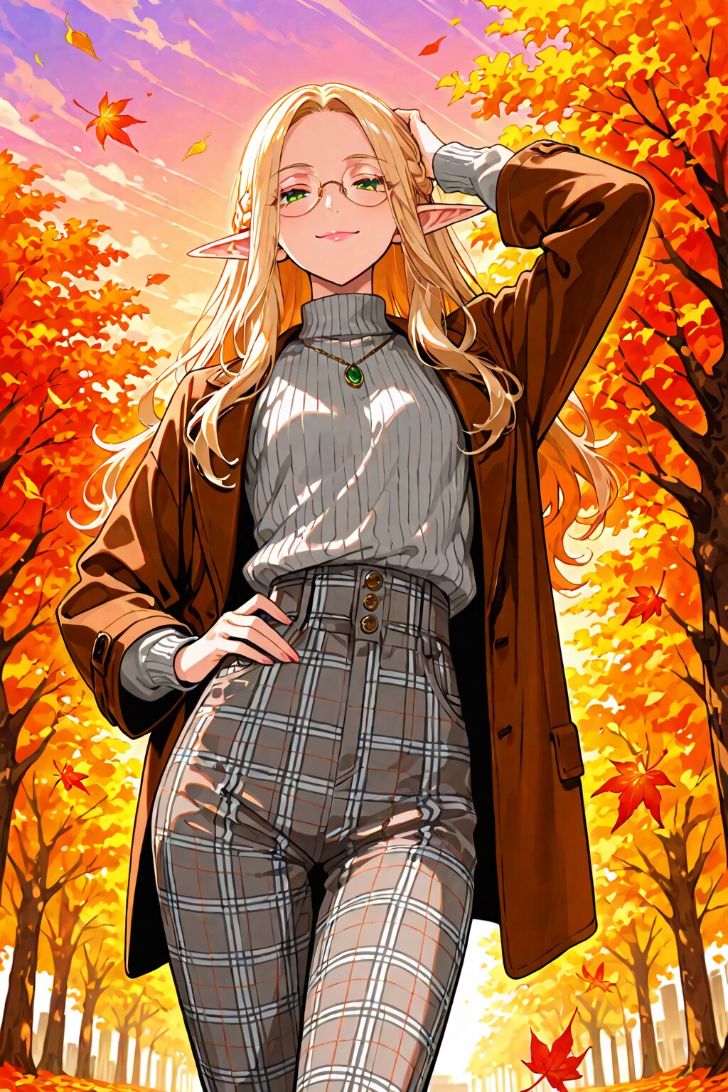 うちの子秋ファッション 2025　うちのエルフさん　その３