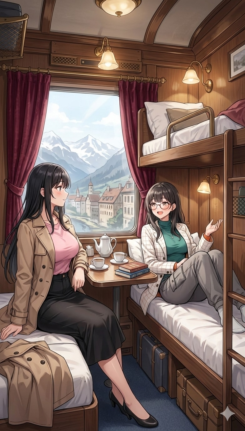 欧州を旅する茜と今給黎 | の人気AIイラスト・グラビア