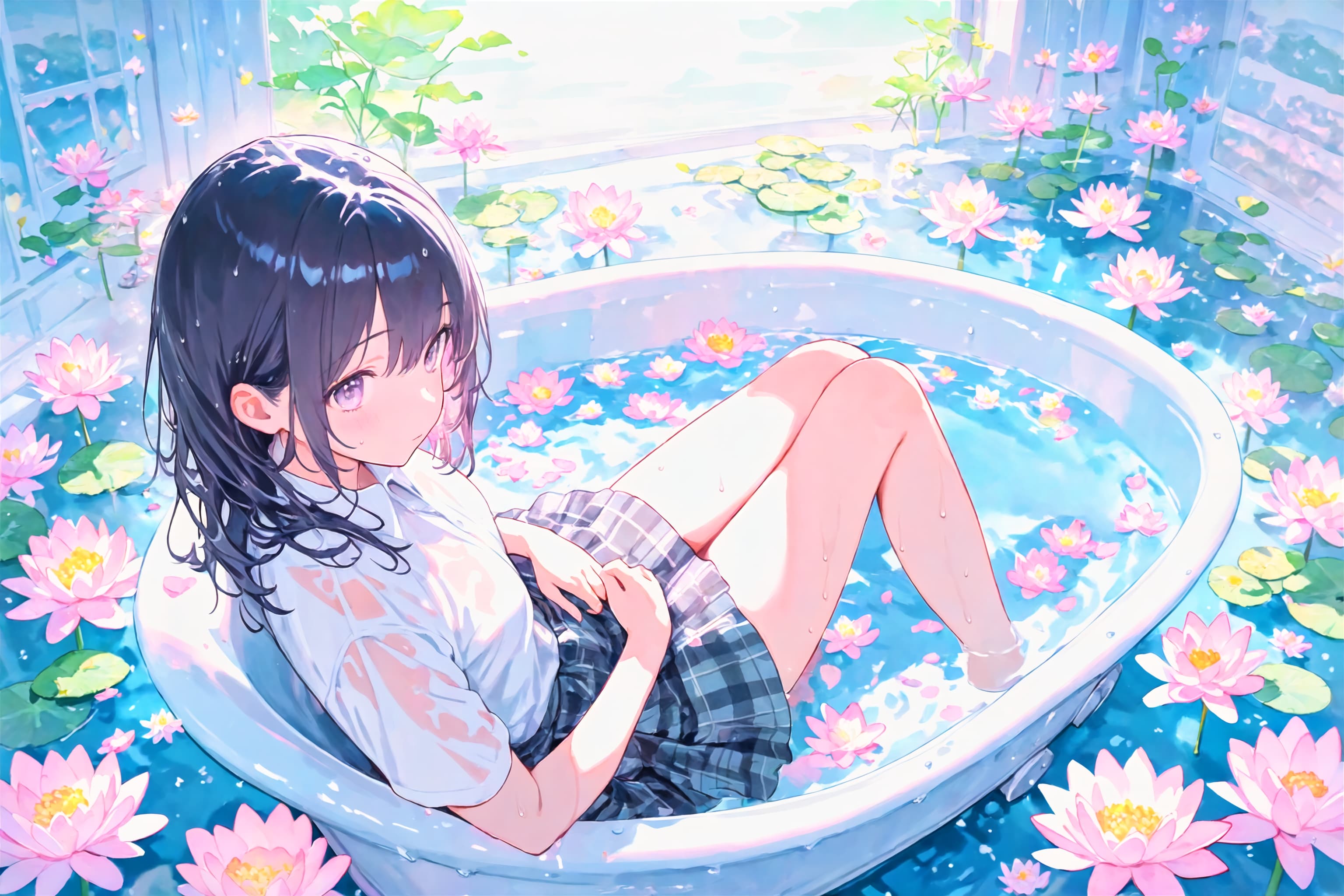 睡蓮のバスタブ | の人気AIイラスト・グラビア