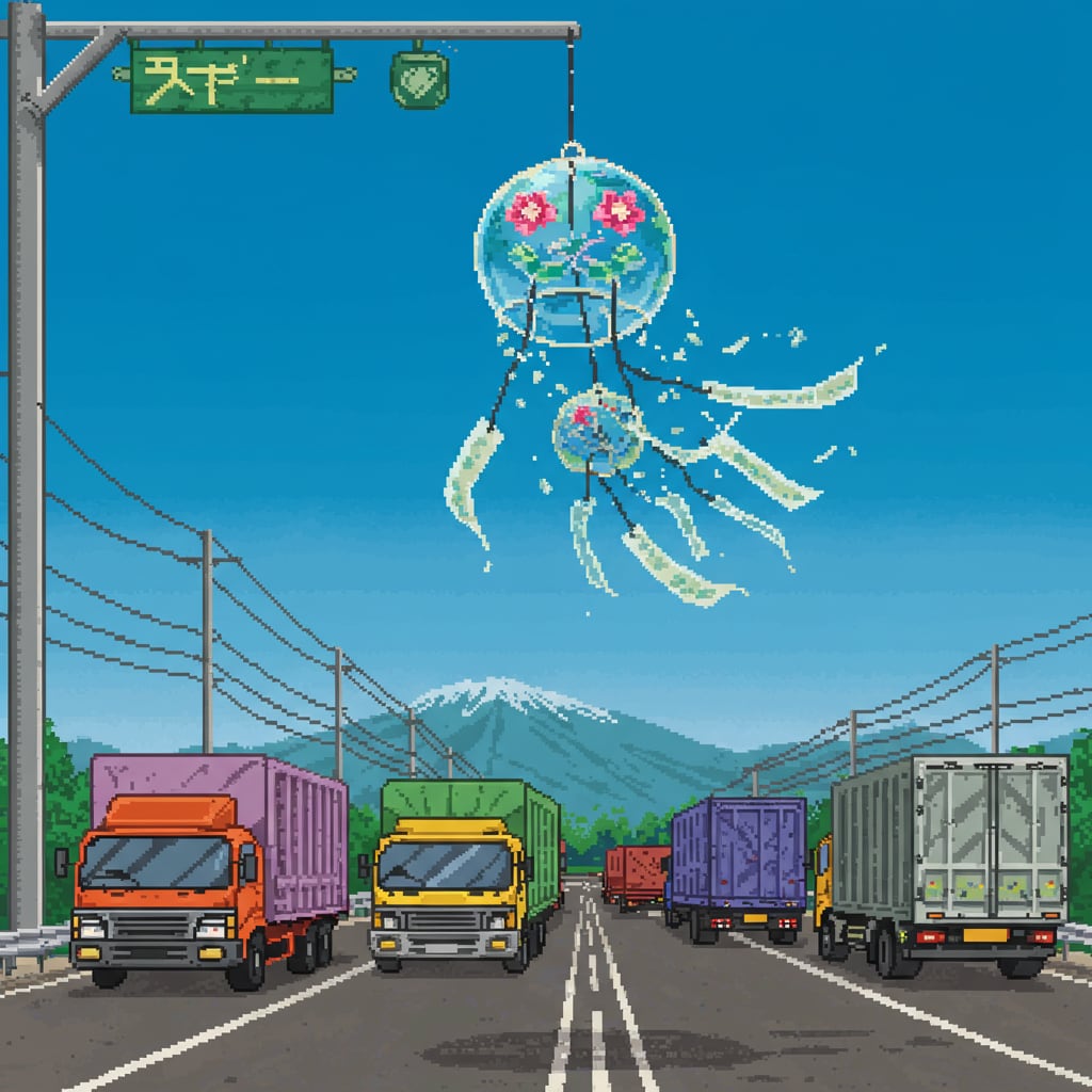 高速道路轟音風鈴画像