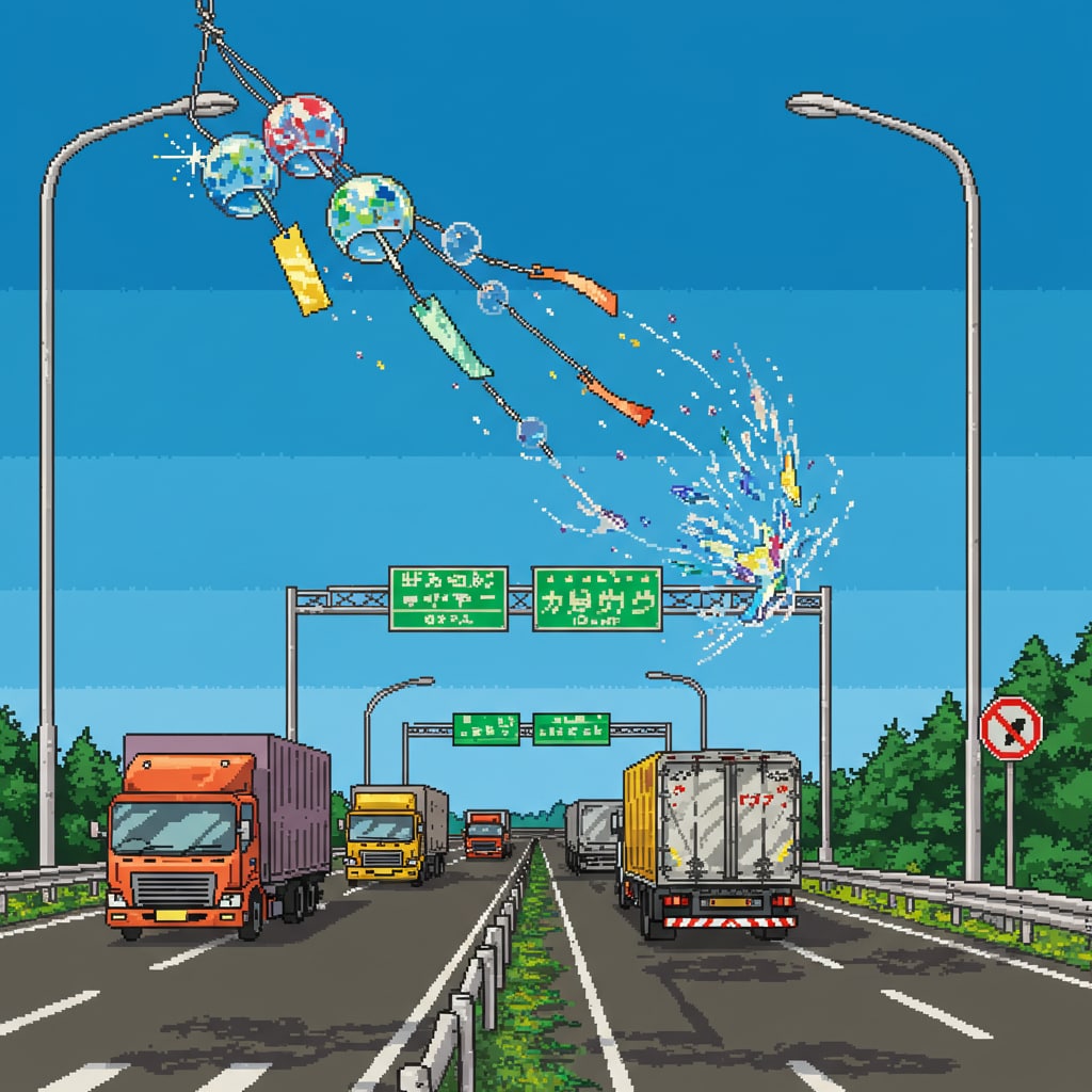 高速道路轟音風鈴画像