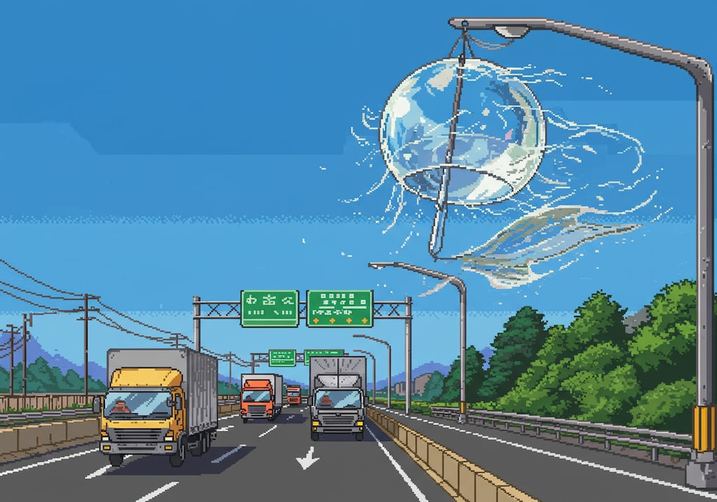 高速道路轟音風鈴画像