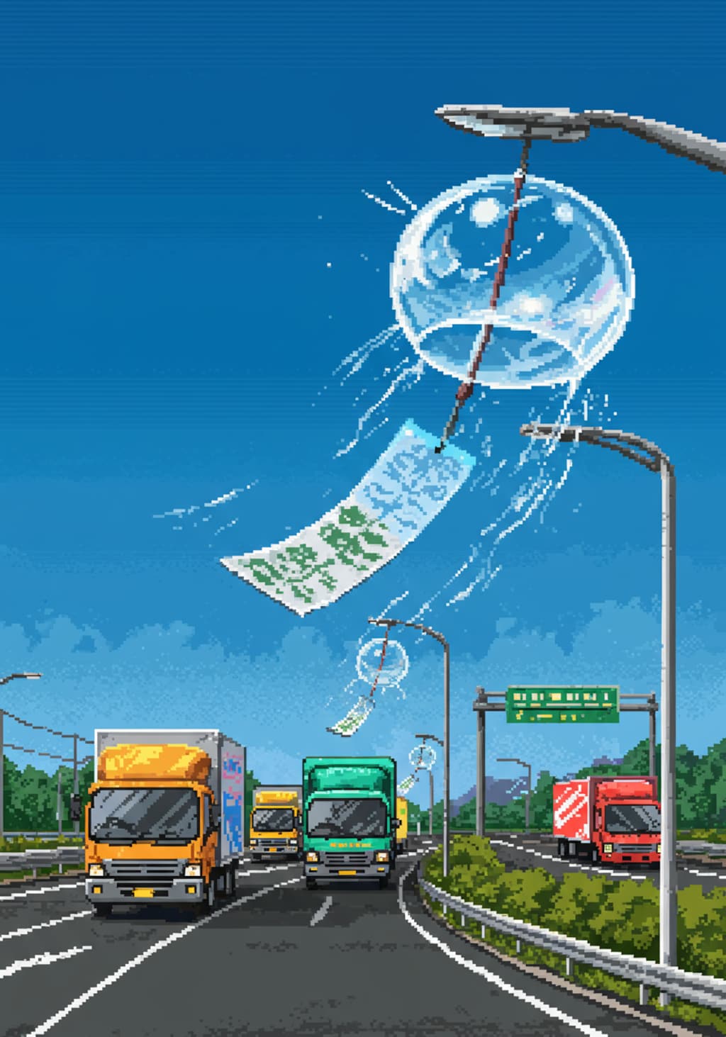 高速道路轟音風鈴画像