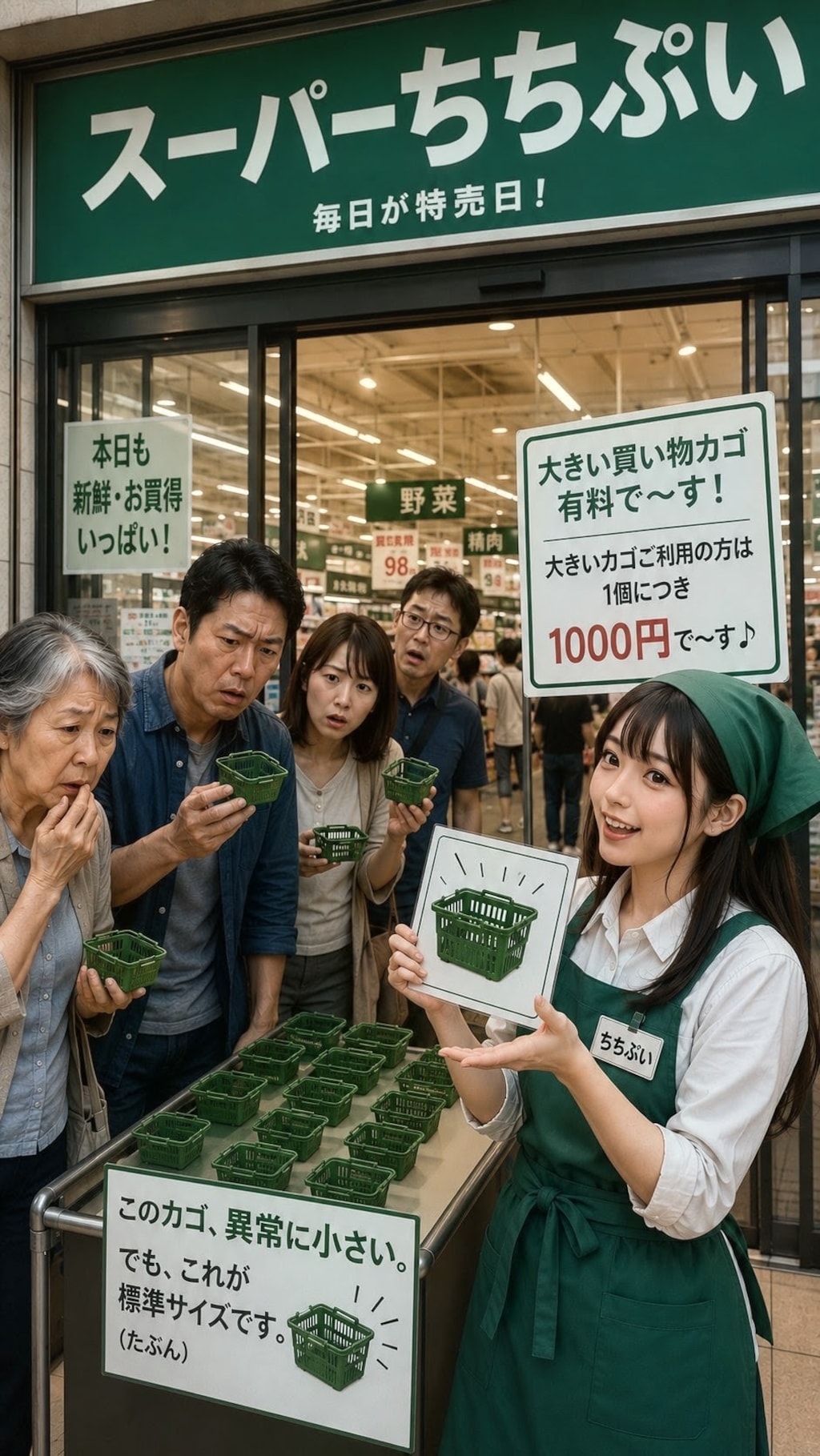 スーパーちちぷい指定買い物カゴ🛒
