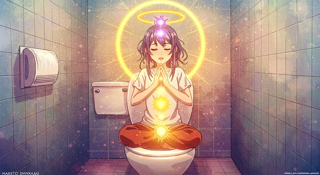 無知ゆえ、洋式トイレに戸惑う少女