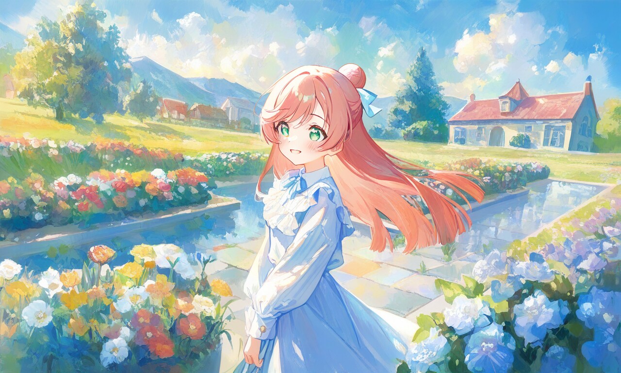 春の庭園・虹ヶ丘ましろ。