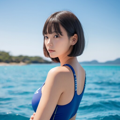 水着の人