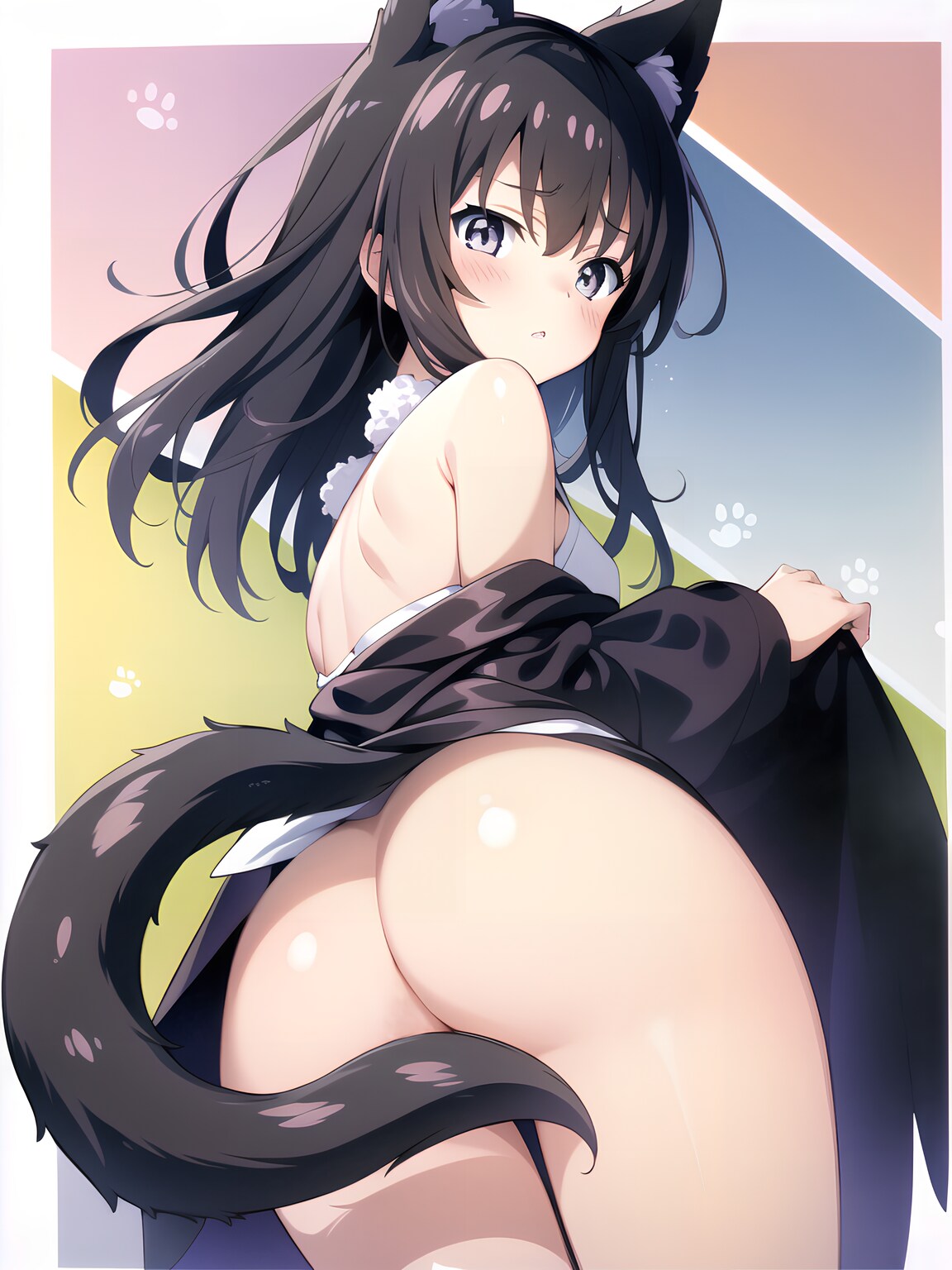 しっぽでガード！