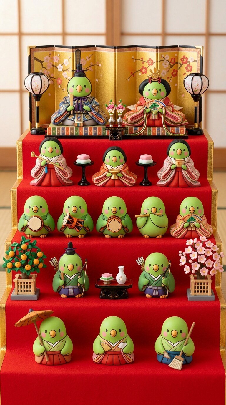 インコ雛祭り | の人気AIイラスト・グラビア