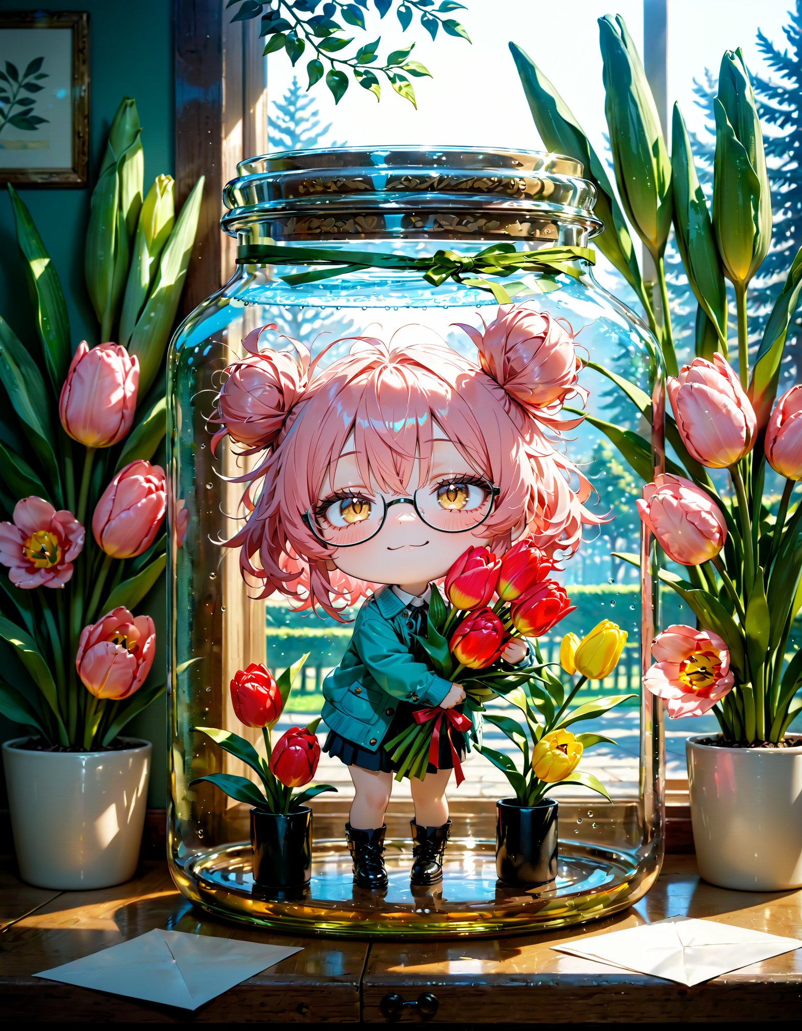 今日は何の日？　チューリップを贈る日 | の人気AIイラスト・グラビア