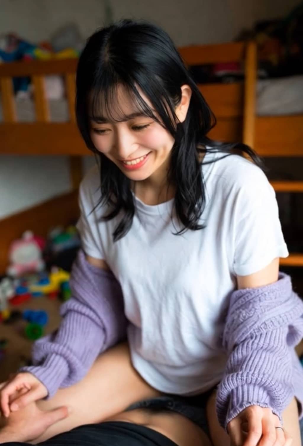 子供部屋でママが