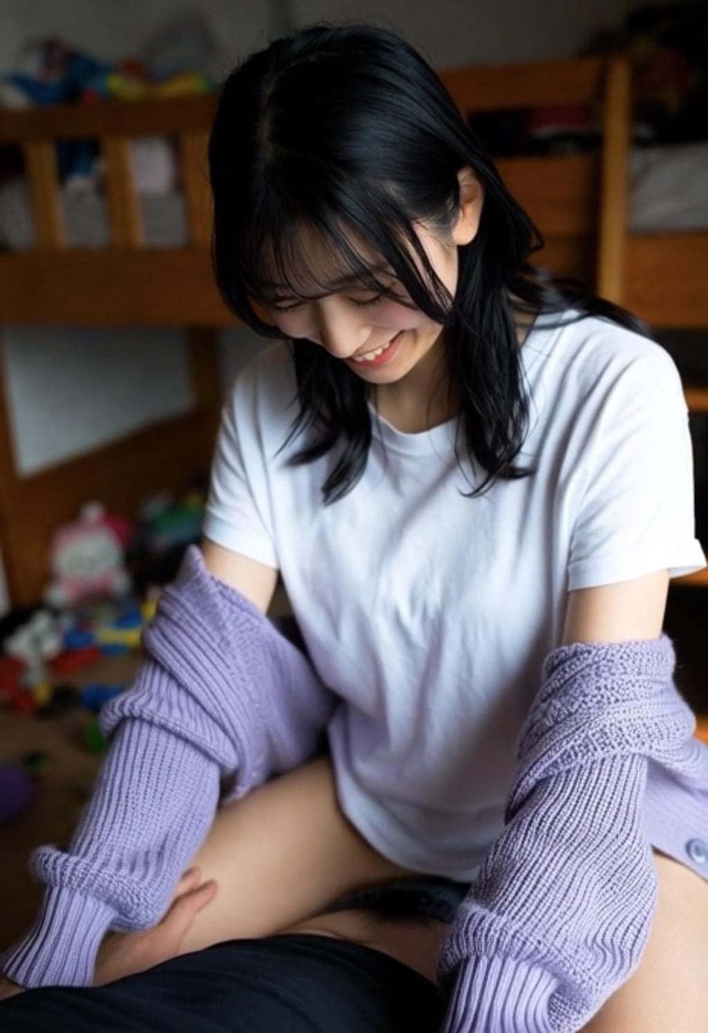 子供部屋でママが