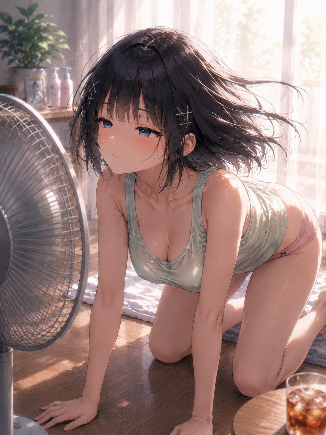 暑い～