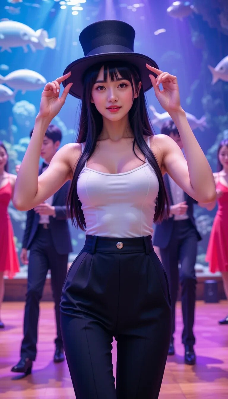かっこかわいいダンサー白鳥英美梨の新江ノ島水族館公演