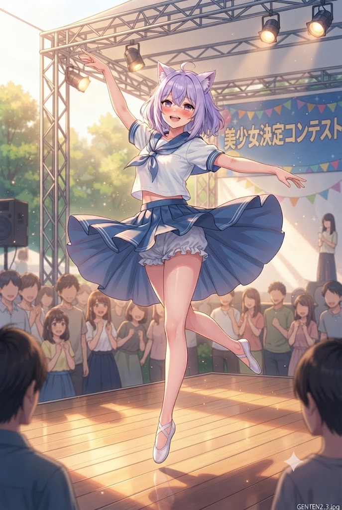 地域のコンテストに出場して踊るセーラーシス