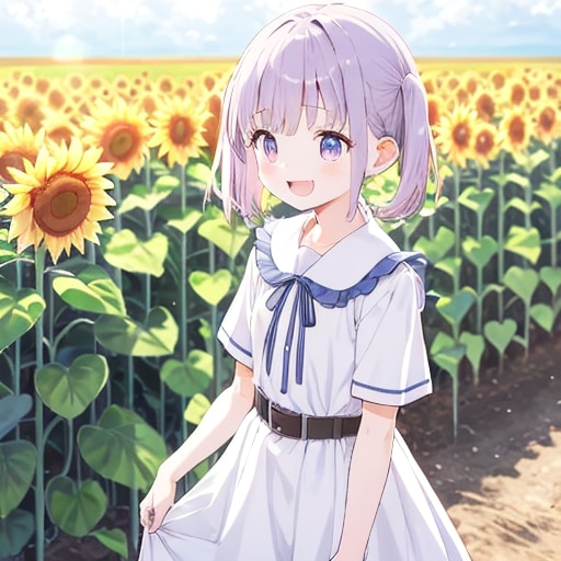 AQUAお試し、ひまわり畑 | の人気AIイラスト・グラビア
