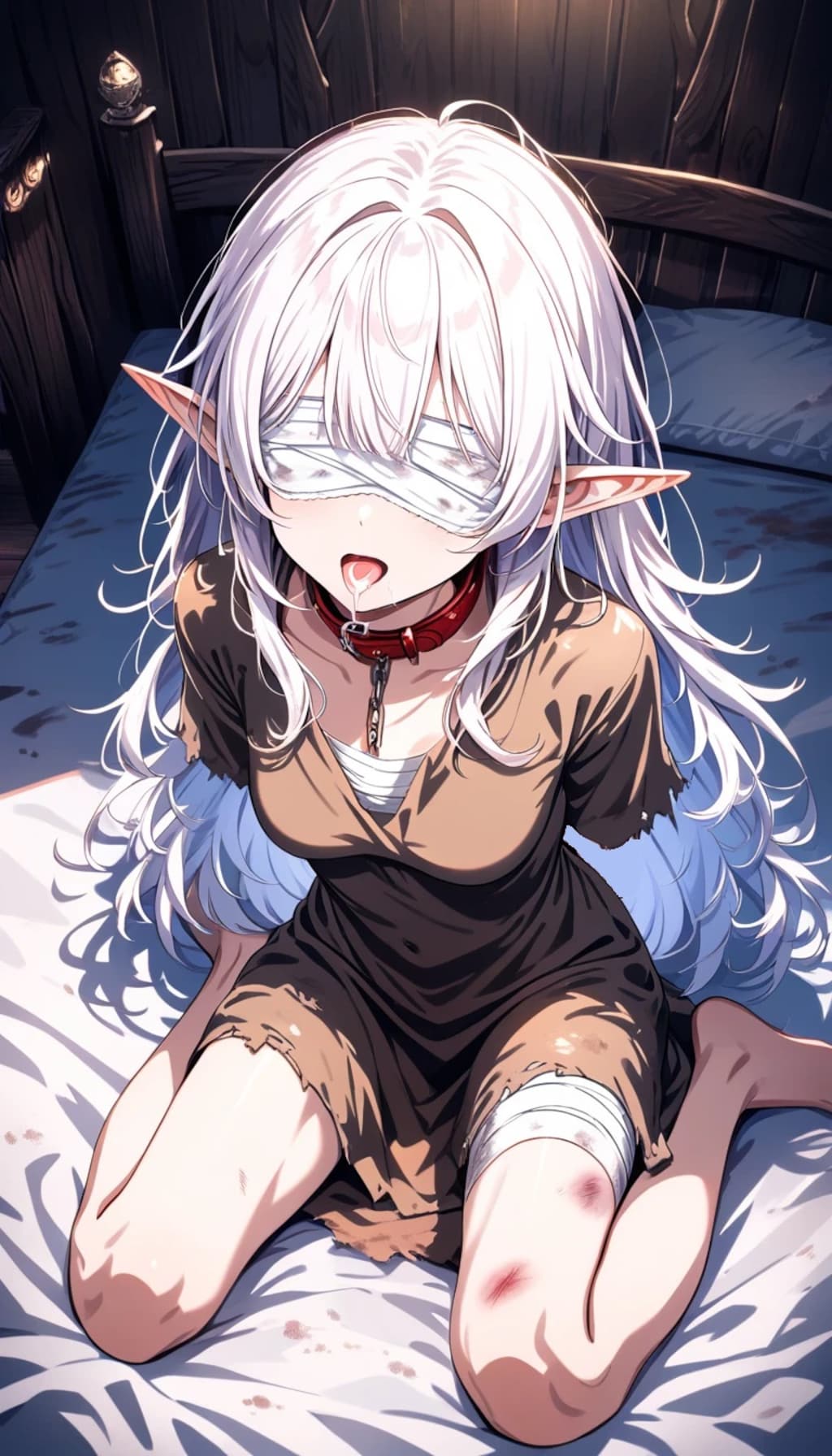 囚われのエルフ『何も見えない、何も抱けない……それでもご主人様になってくれる？』