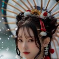横乳　着物美女 5枚目