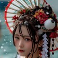 横乳　着物美女 7枚目