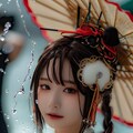 横乳　着物美女 4枚目
