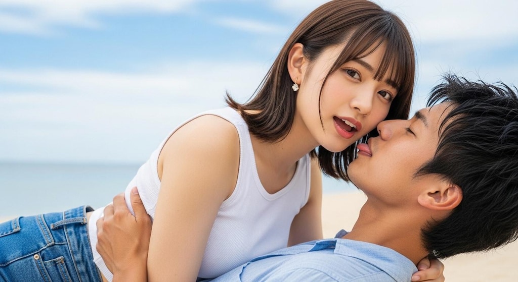 人目も憚らずいちゃつく
