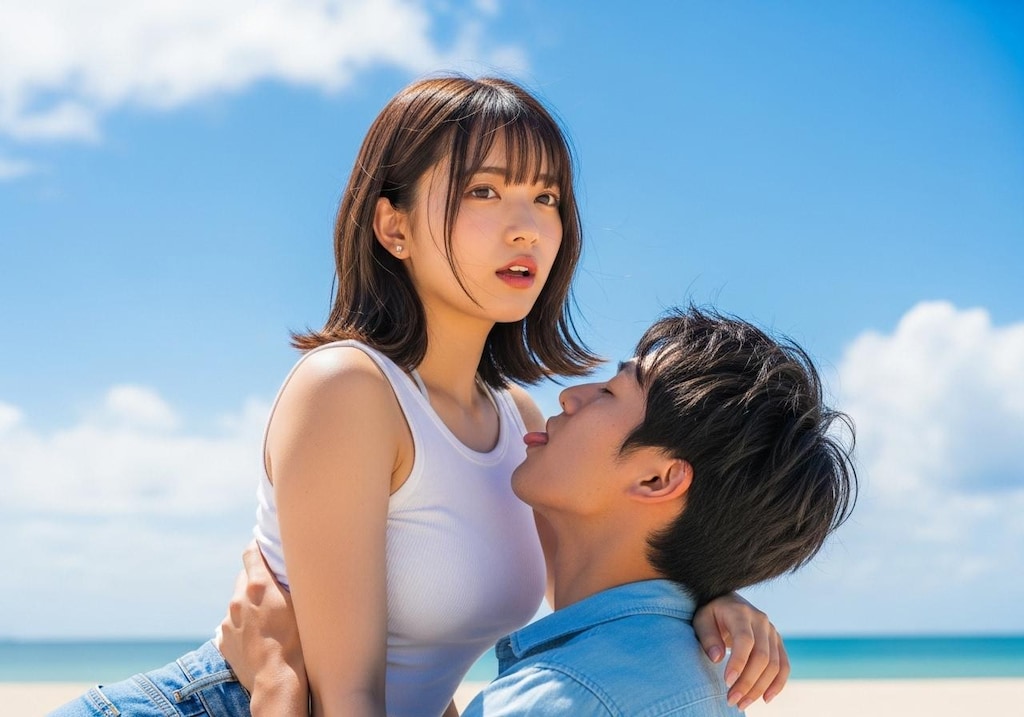 人目も憚らずいちゃつく