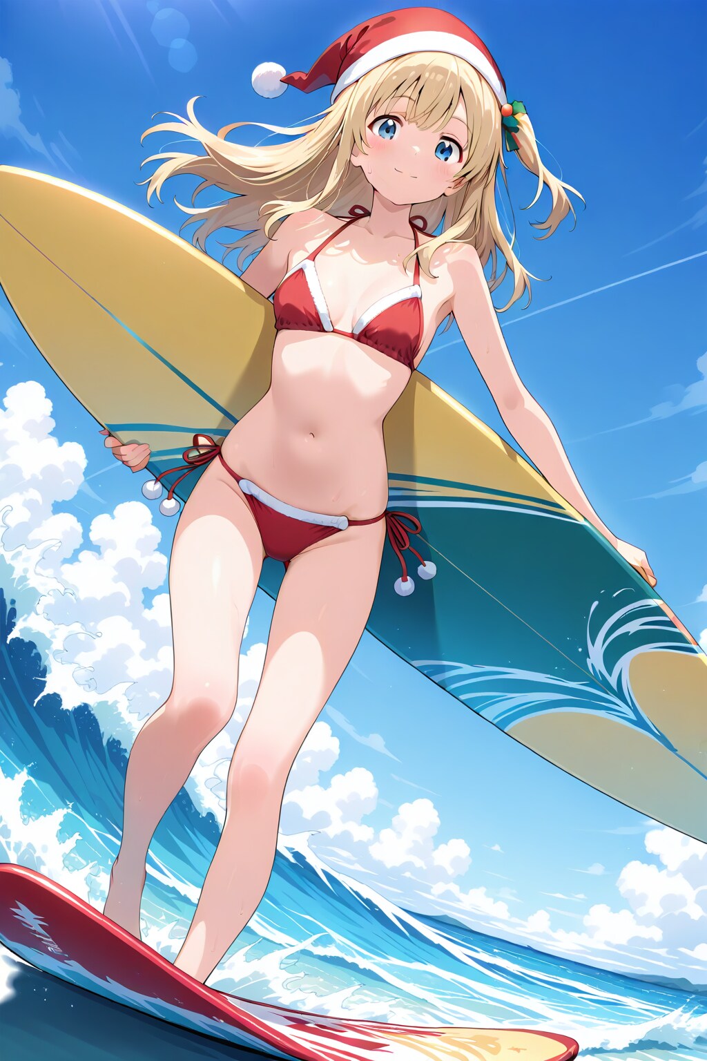 サンタビキニサーフィン