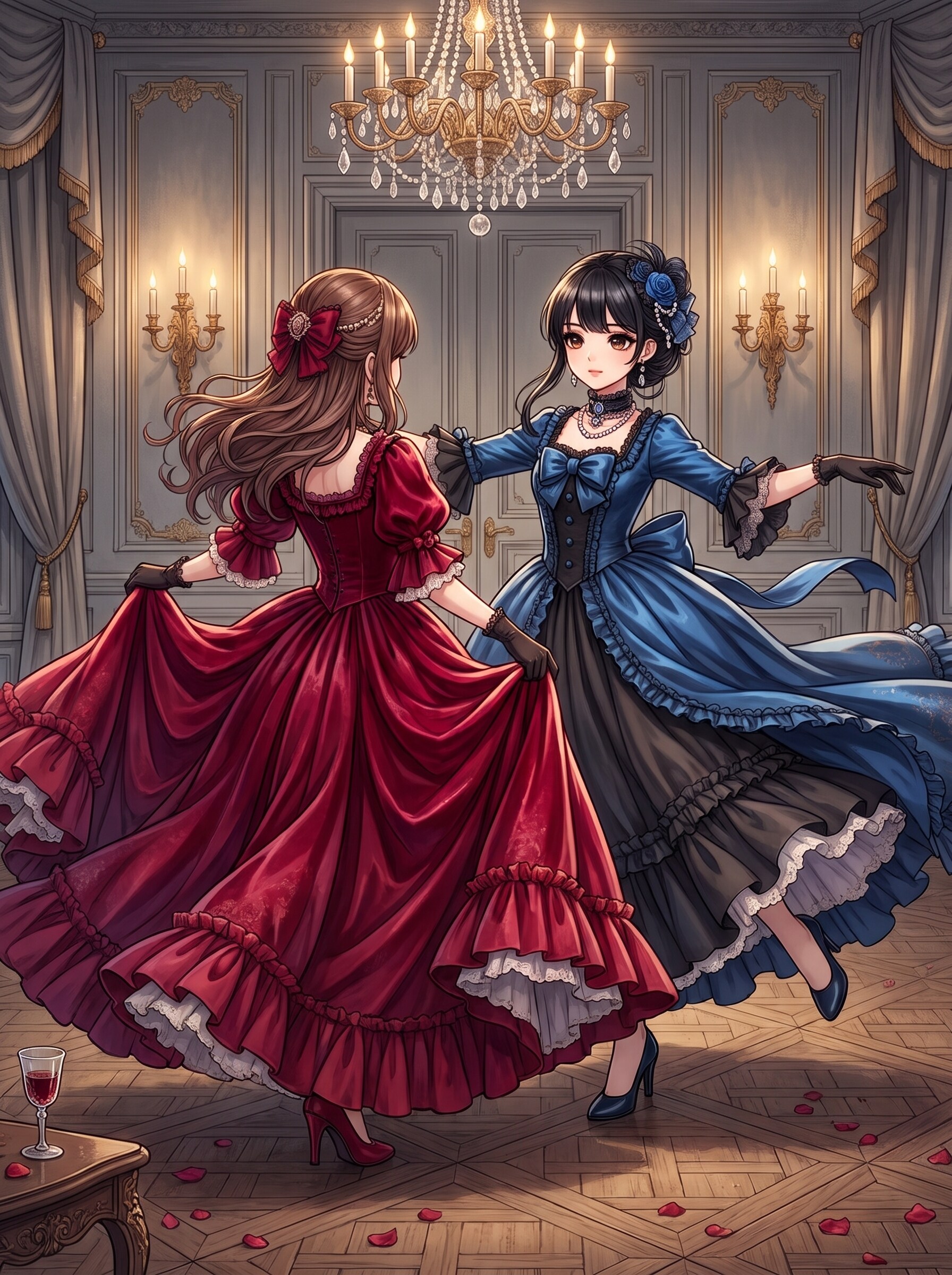 絢爛夜舞双姫 | の人気AIイラスト・グラビア
