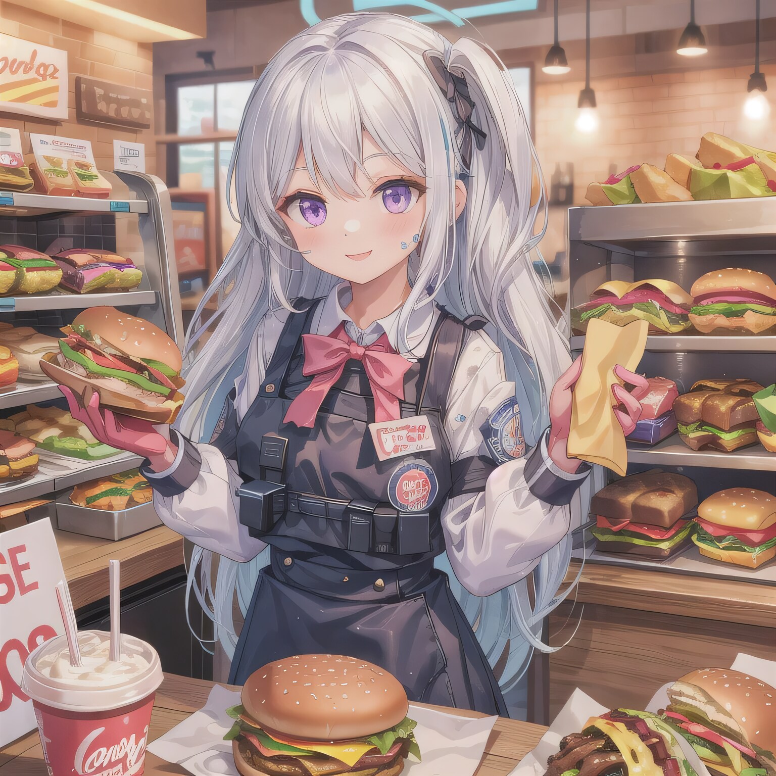 白髪ロングでクルーの少女７ | の人気AIイラスト・グラビア